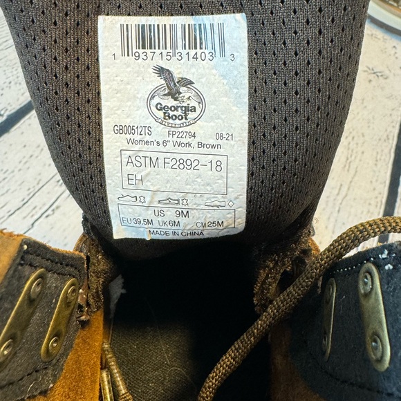 GEORGIA BOOT AMP LT WEDGE WOMEN'S WORK BOOT 9.0 - Picture 5 of 5